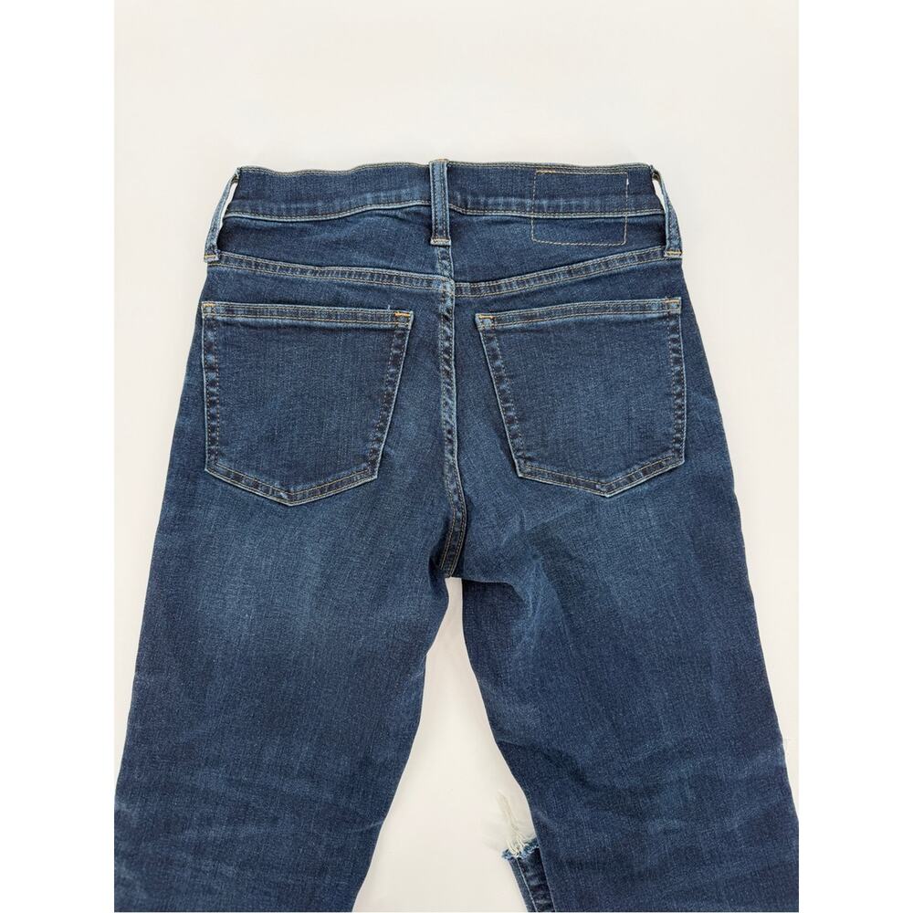 J.Crew '03 Kick Out Cropped Jeans Blue Raw Hem Women's - Size 25P - Picture 7 of 10